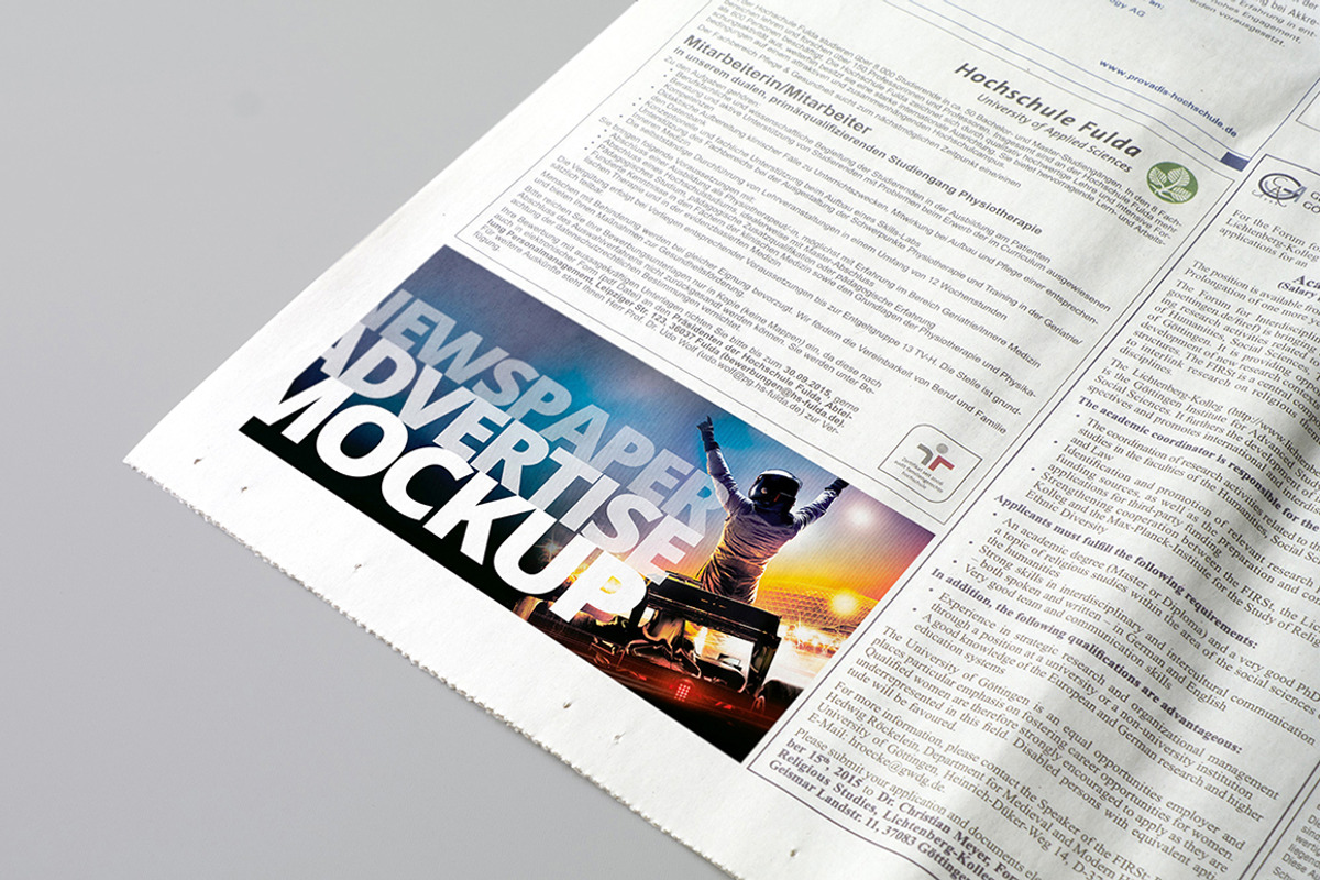 Newspaper Advertise Mockup v3, a Print Template by 2dsight (Photo 2 of 10)