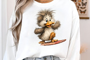 Whimsical summer duck clipart, an Illustration by SinaCreation (Thumbnail 2 of 7)