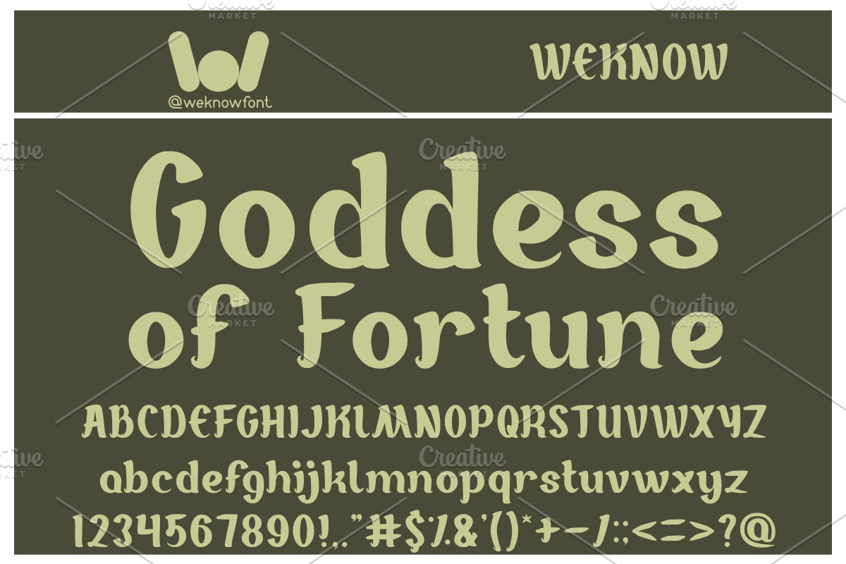 Goddess of fortune, a Font by weknow (Photo 2 of 5)