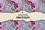 Cobalto Calcite Seamless Patterns, a Pattern Graphic by DigitaI Craft Corner (Thumbnail 1 of 6)