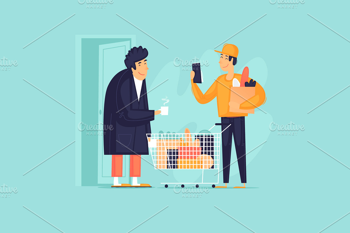 Online grocery shopping., a Food Illustration by Podis (Photo 1 of 4)