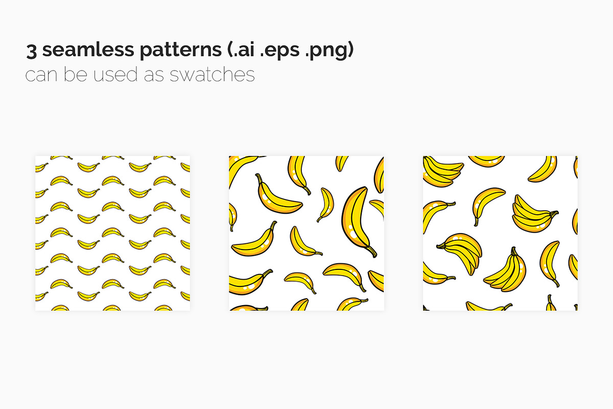 Bananas Seamless Patterns, a Pattern Graphic by 3Y_Design (Photo 2 of 6)