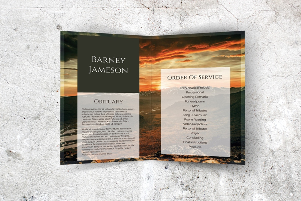 Last Sunset Funeral Program, a Brochure Template by Final Tribute (Photo 3 of 5)