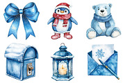 Blue Christmas Clipart Sublimation, an Illustration by Daily.Designs (Thumbnail 2 of 5)