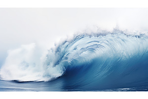 cliff wave white background ai, a Nature Photo by pikepicture