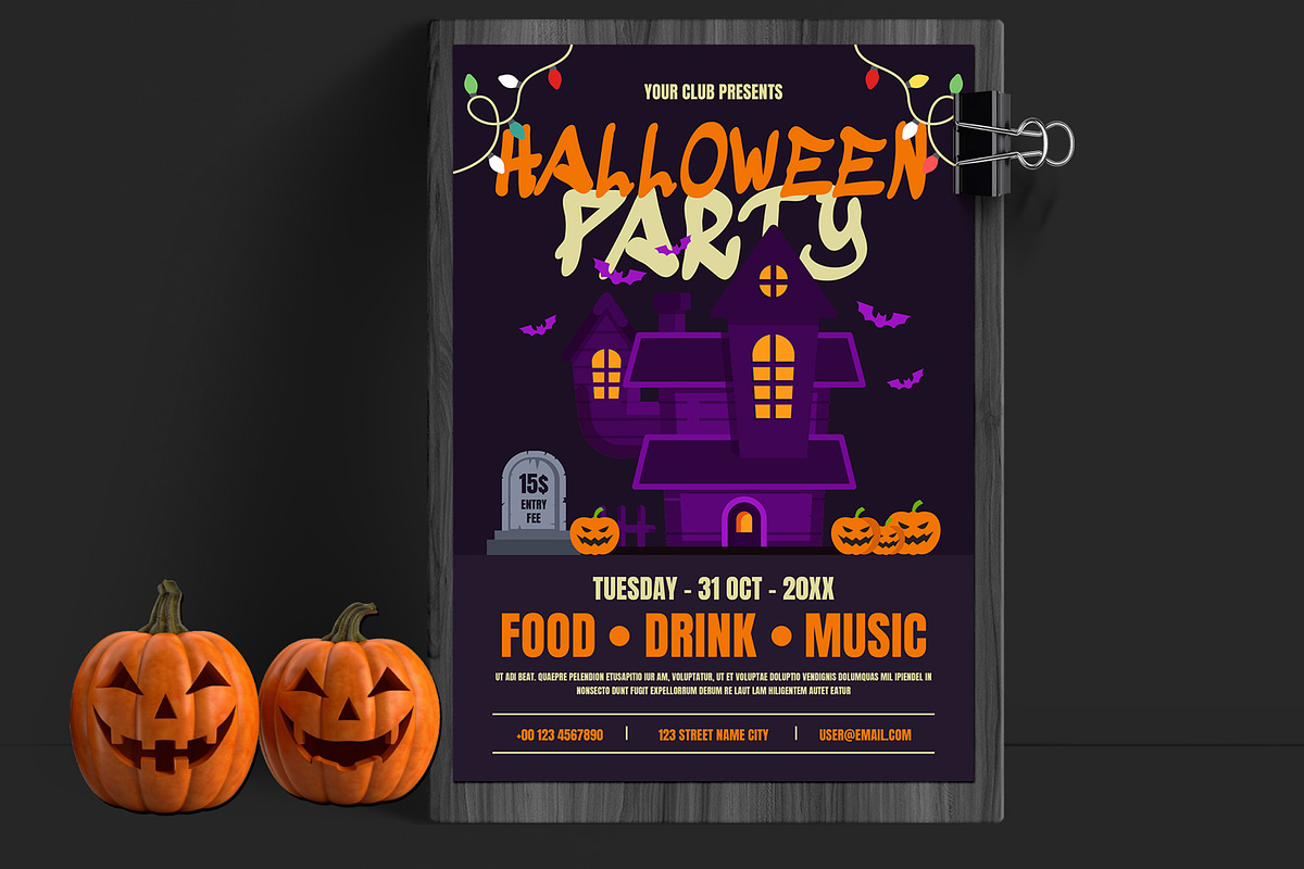 New Halloween Party Flyer, a Flyer Template by ContestDesign (Photo 1 of 3)