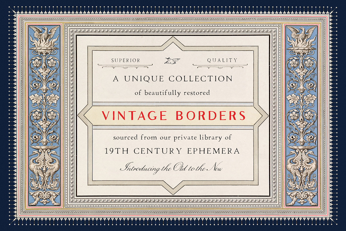 66 Vintage Frames and Borders, a Background Graphic by Century Library (Photo 1 of 12)