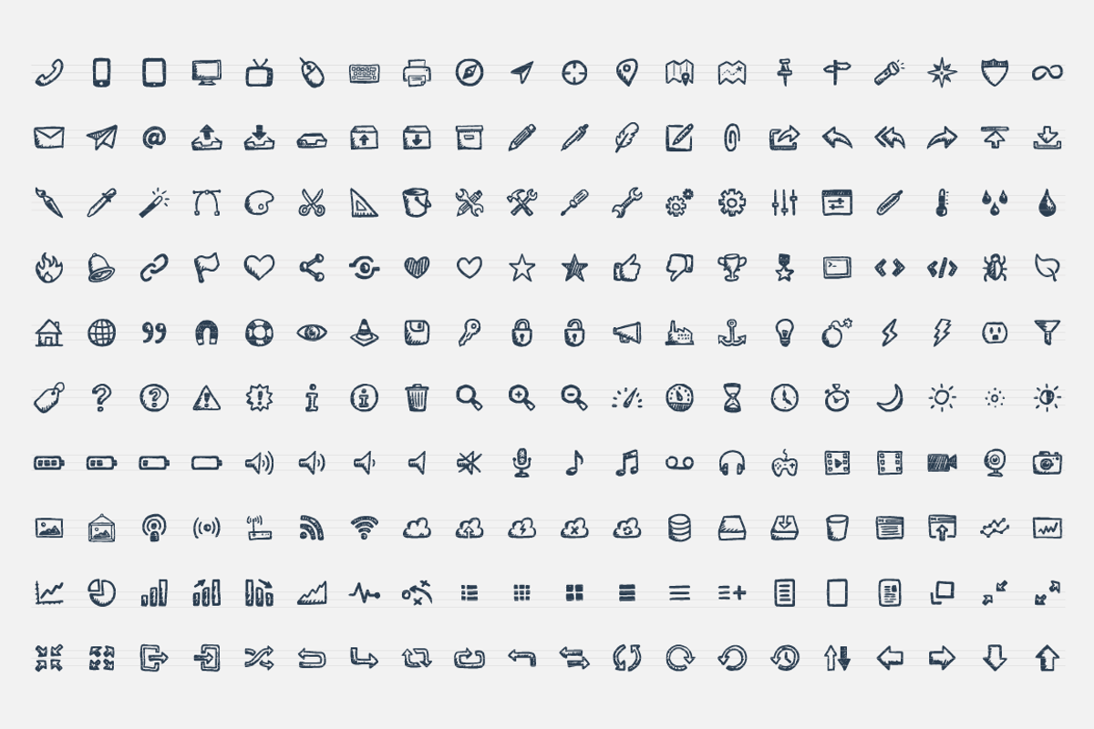 Jolly Icons — 400 hand-drawn icons, an Icon by Hand-Drawn Goods (Photo 2 of 3)