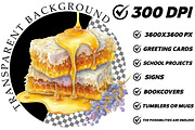 Lavender Honey Watercolor Clipart, an Illustration by DreamCafeArt (Thumbnail 7 of 8)