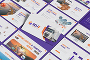 Logistics & Transport PowerPoint, a Presentation Template by Pixslides (Thumbnail 1 of 7)