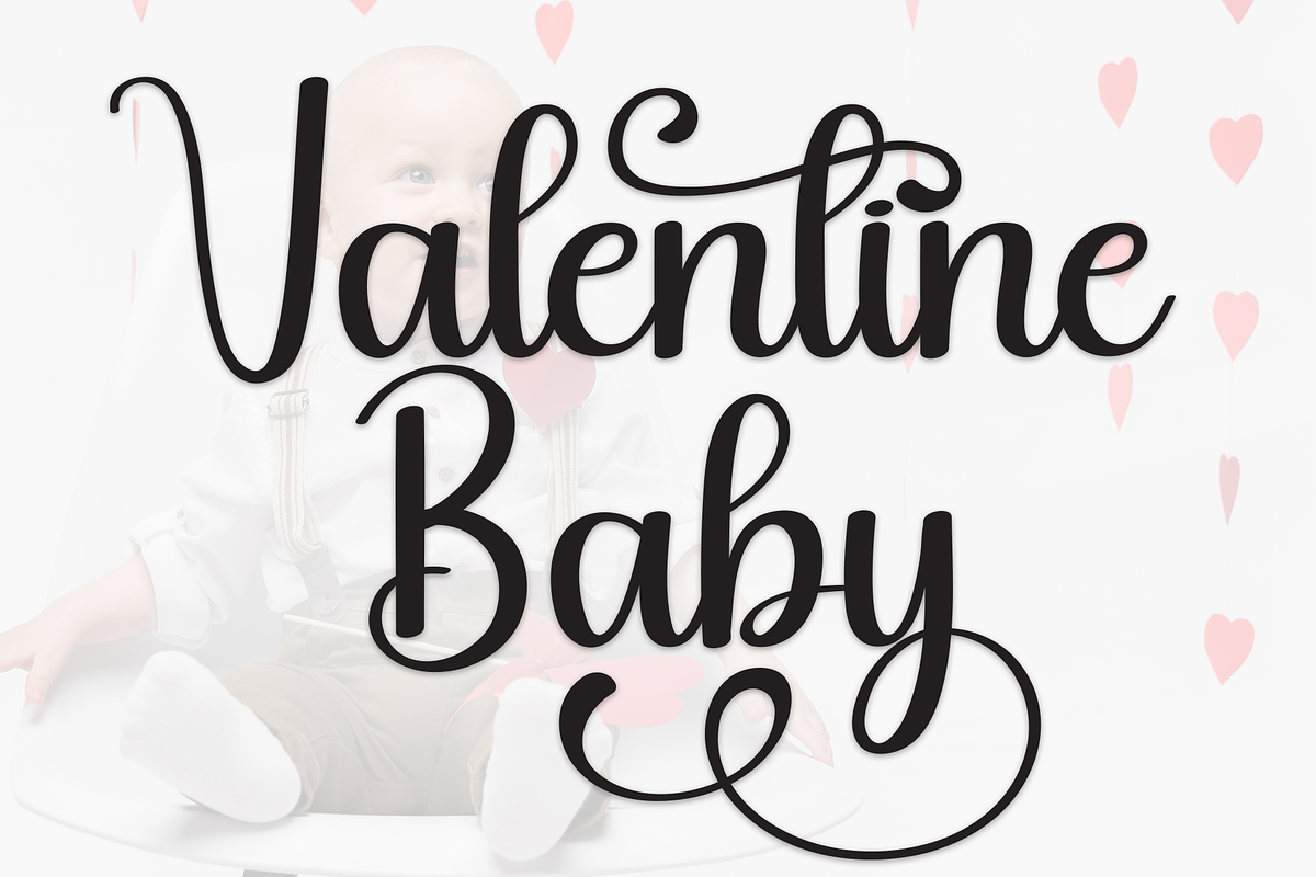 Valentine Baby | Script Font, a Handwritten Font by Scratchones (Photo 1 of 9)