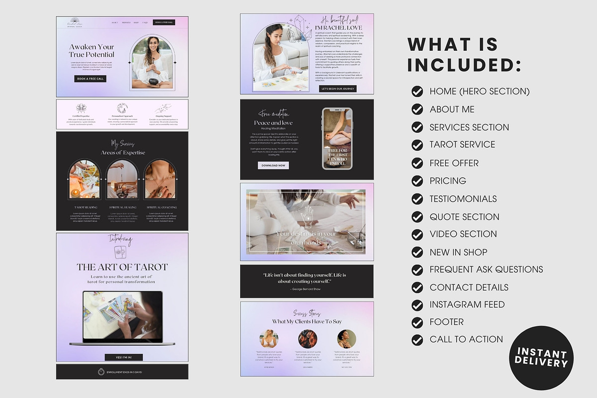 Spiritual Coach Canva Template, a Landing Page Template by StartBuildLaunch (Photo 3 of 6)