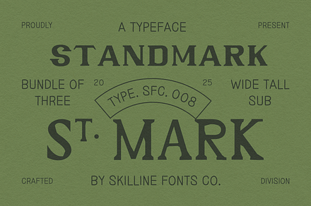 SFC Standmark, a Serif Font by Skilline Supply Co.