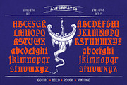 Monkeys Twenty Blackletter, a Blackletter Font by alit design (Thumbnail 3 of 17)