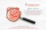 Watercolor Clipart - Reminiscence, a Decorative Illustration by BMACHINA Labs. (Thumbnail 7 of 13)