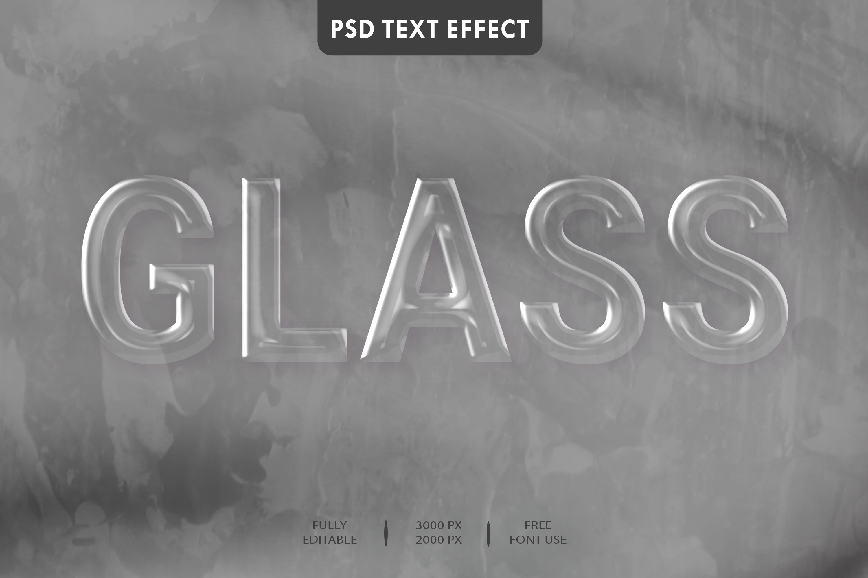Glass 3D Text Effect Style by DxVect  Creative Market