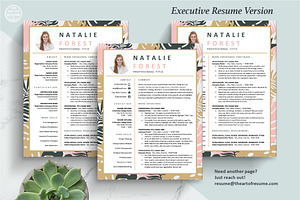 Creative Resume Template, Pretty CV