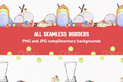 Tennis Academy Watercolor Collection, a Sport Illustration by WatercolorElena (Thumbnail 9 of 13)