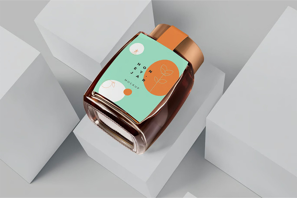 Honey Jar Mockups, a Product Mockup by megostudi0 (Photo 2 of 8)
