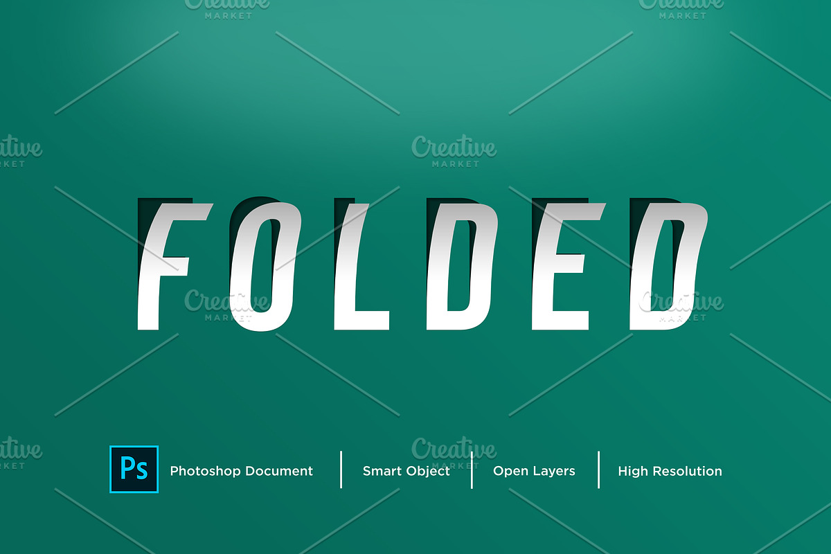 Folded Text Effect & Layer Style, a Layer Style Add-On by shahsoft