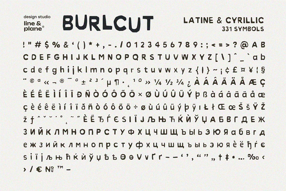 Burlcut Font - Latine & Cyrillic, a Handwritten Font by line & plane (Photo 2 of 10)