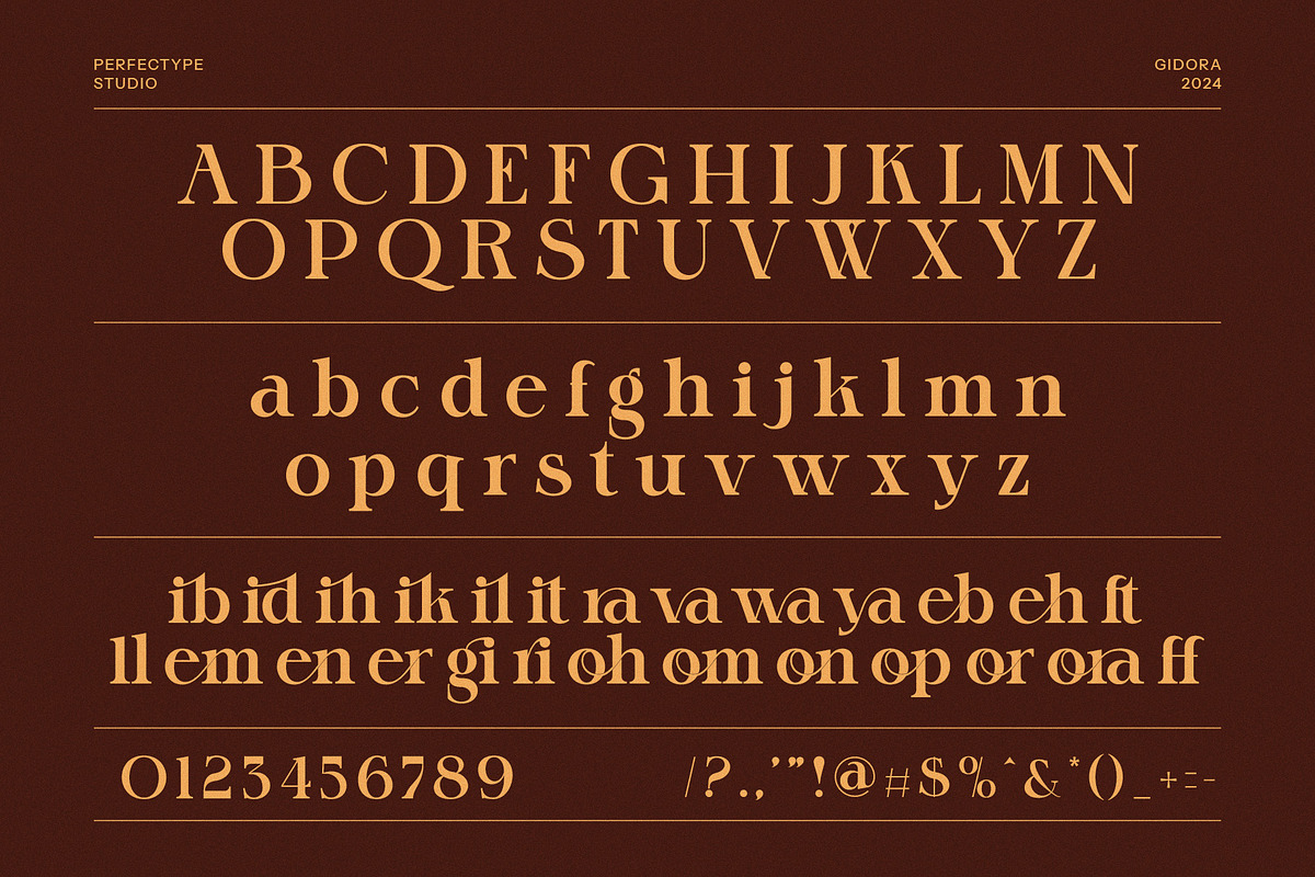 Gidora Elegant Serif Font, a Serif Font by Perfectype (Photo 8 of 8)