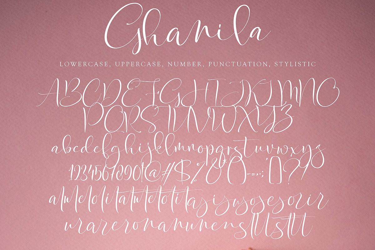 Ghanila, a Script Font by pineungtype (Photo 11 of 11)
