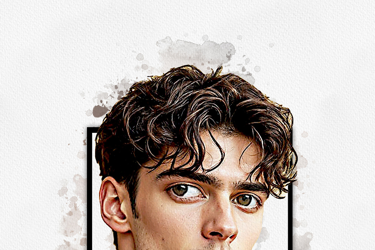 Watercolor Cartoon Portrait Art, an Action Add-On by MRI STUDIO (Photo 14 of 24)