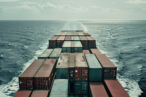 Navigational bridge of container ship, a Transportation Photo by AlyaAnd