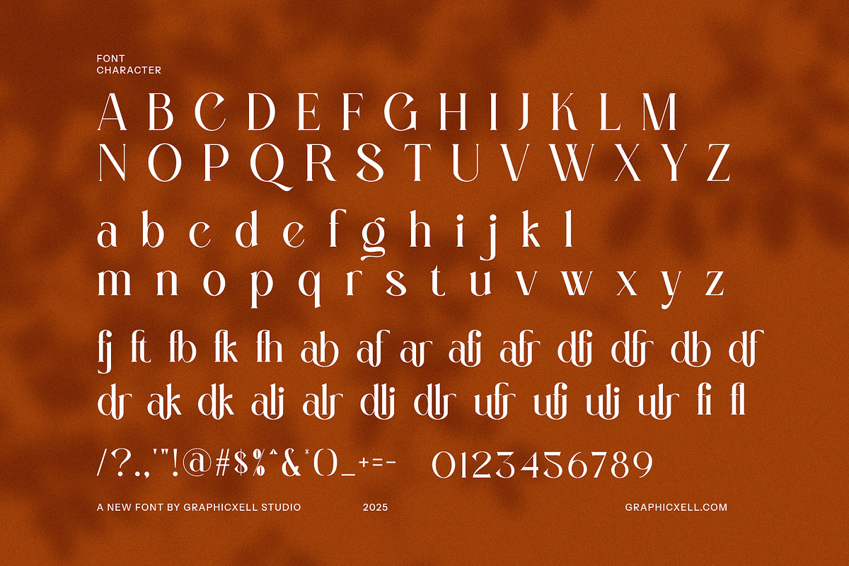 Gafren Elegant Serif Font, a Serif Font by Graphicxell (Photo 8 of 8)