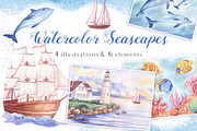 Watercolor Seascapes, an Illustration by Irina Diasli (Thumbnail 1 of 10)