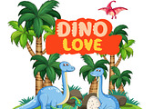 Dino Love - Dinosaur Font, a Font by vladocar (Thumbnail 4 of 6)