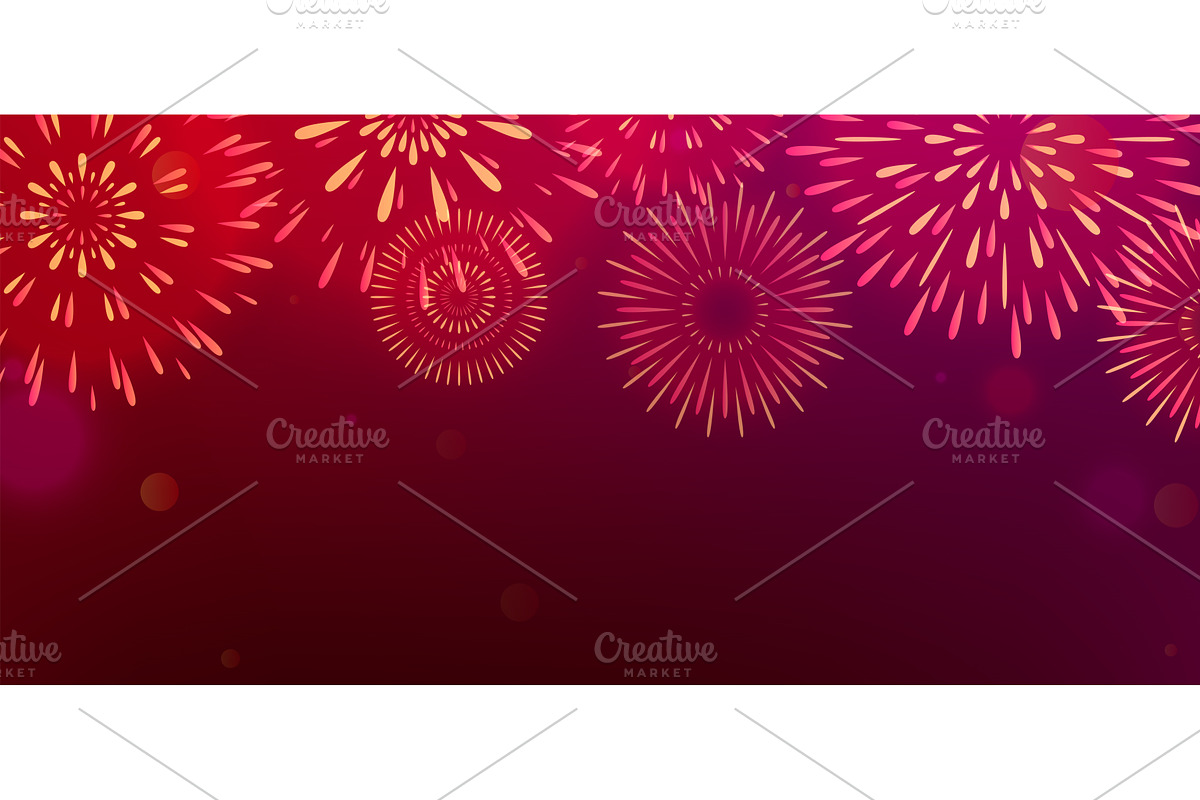 Firework vector background, an Illustration by Zaie