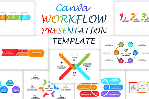 Workflow Presentation Canva Template preview 7