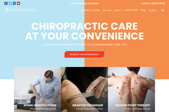 Chiropractor WordPress Theme - Chiropractor Pro preview 6