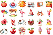 Cherry Red Summer Clipart, an Illustration by Sublimation Artist (Thumbnail 2 of 6)