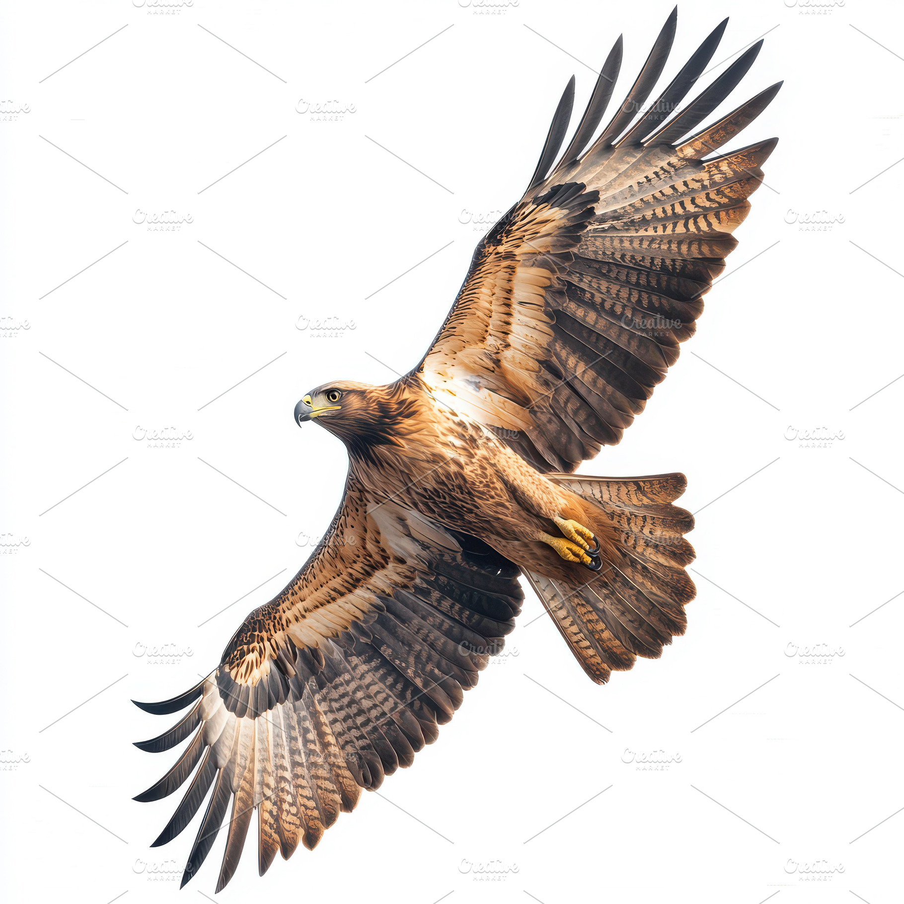 Majestic Golden Eagle in Flight Wing, an Animal Photo by Pixeness Studio