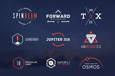 10 Futuristic Logos Pack