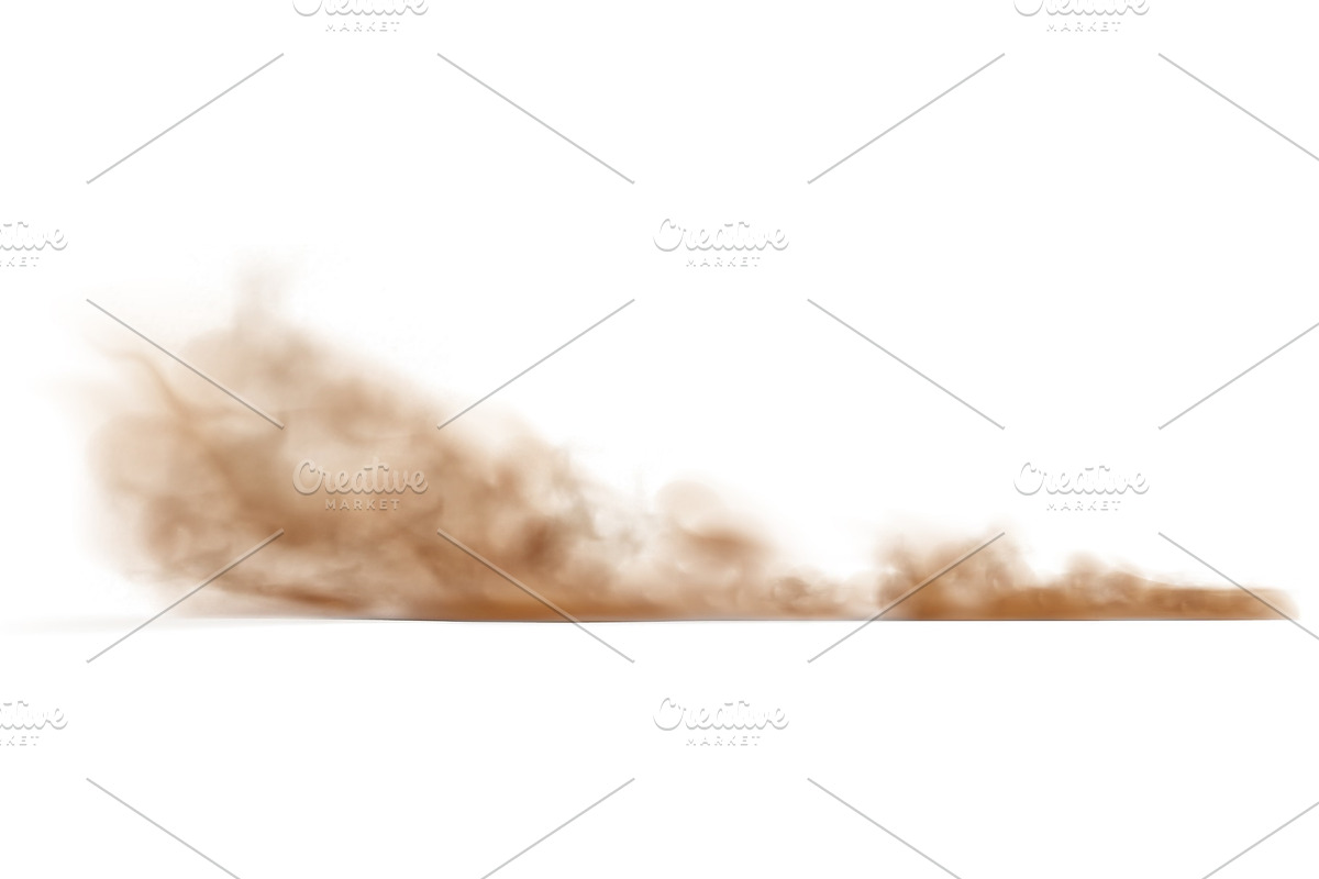 Dust sand cloud on a dusty road, a Texture Illustration by Flying tambourine