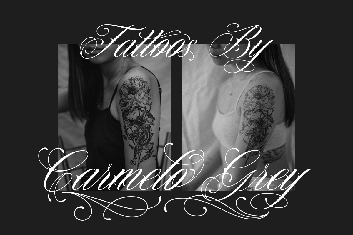 Kingside | Tattoo Style, a Script Font by Muntab_Art (Photo 2 of 9)