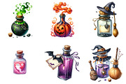 Halloween Potion Bottle Clipart Set, an Illustration by DreamArtGraphic (Thumbnail 3 of 5)