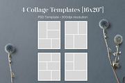 4 16x20 Collage Template PSD, a Templates & Theme by Paperweight Memories (Thumbnail 1 of 5)
