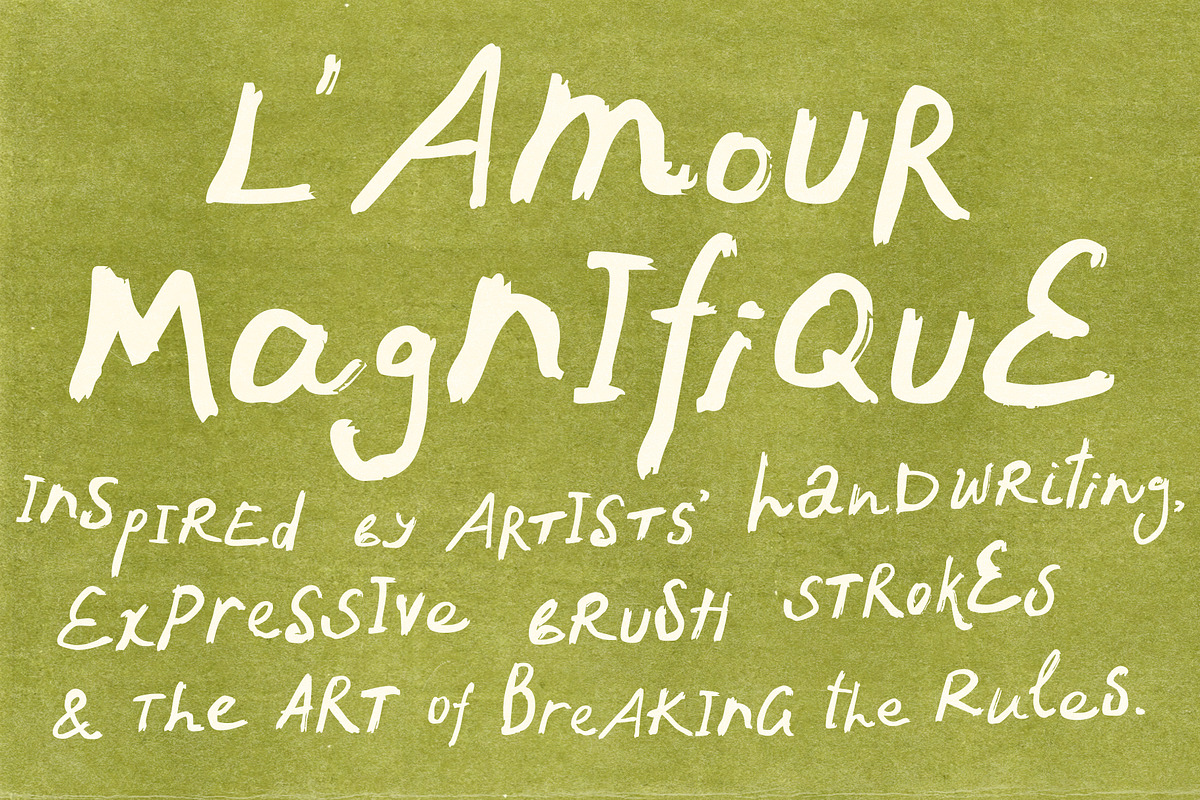 Organic Hand Painted Font, a Handwritten Font by Ayya Studio (Photo 4 of 17)