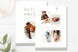 Birth Announcement PSD Template