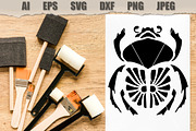 Stencil Beetle, a Decorative Illustration by MARYCRAFTIRIA (Thumbnail 2 of 3)