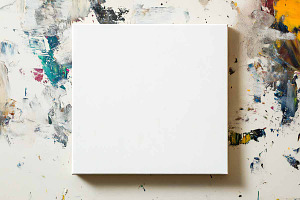 Art White Canvas Mockup, a Mockup by VetalStock