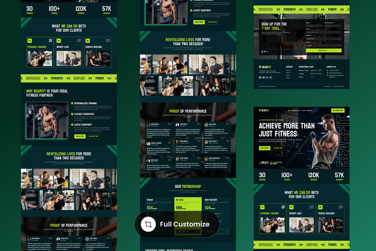 BearFit - Fitness Website preview 2