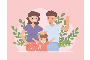 adopted girl and couple, a Person Illustration by studiogstock