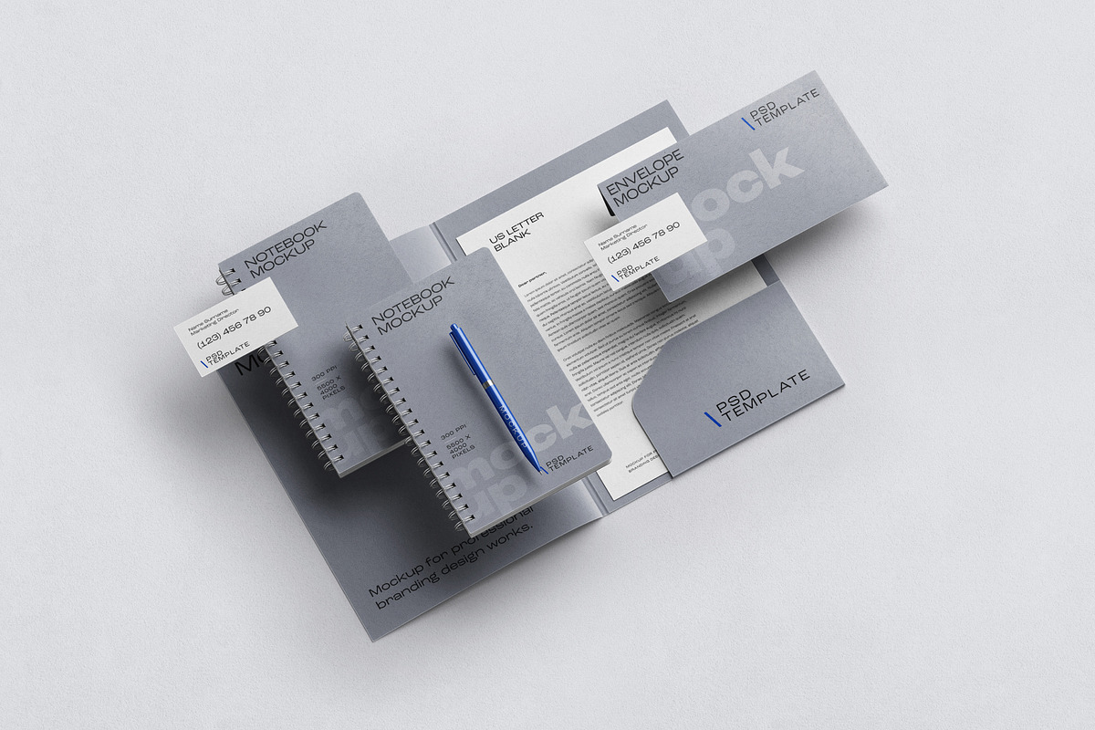 Elegant Branding Mockup Set, an Advertising Mockup by mockupatelier (Photo 6 of 9)