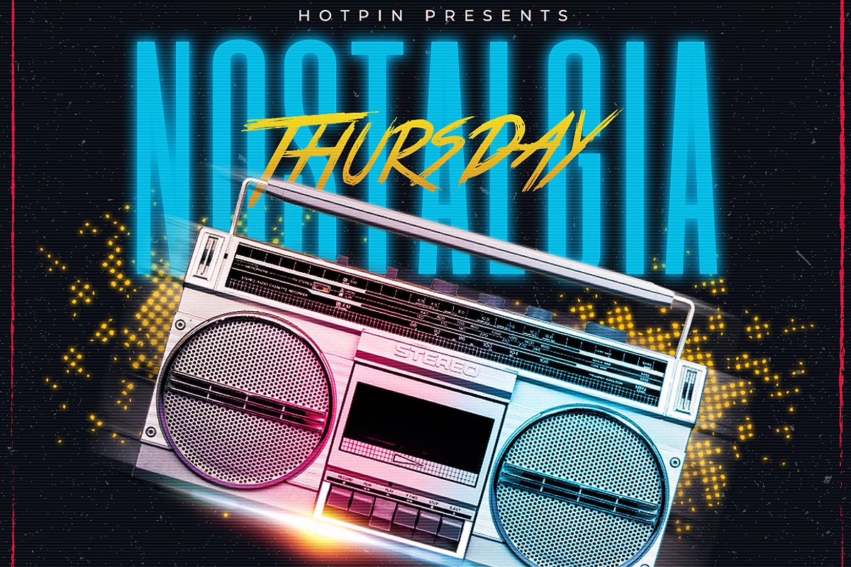 Retro 90s Party Flyer Template, a Flyer Template by Hotpin (Photo 3 of 3)